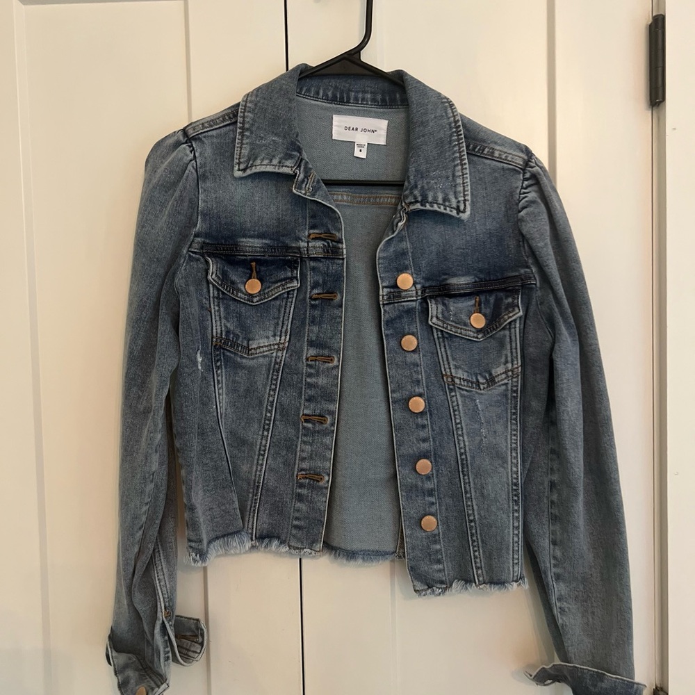 Dear John Roselyn Blue Denim Jacket with Button Details S NWOT